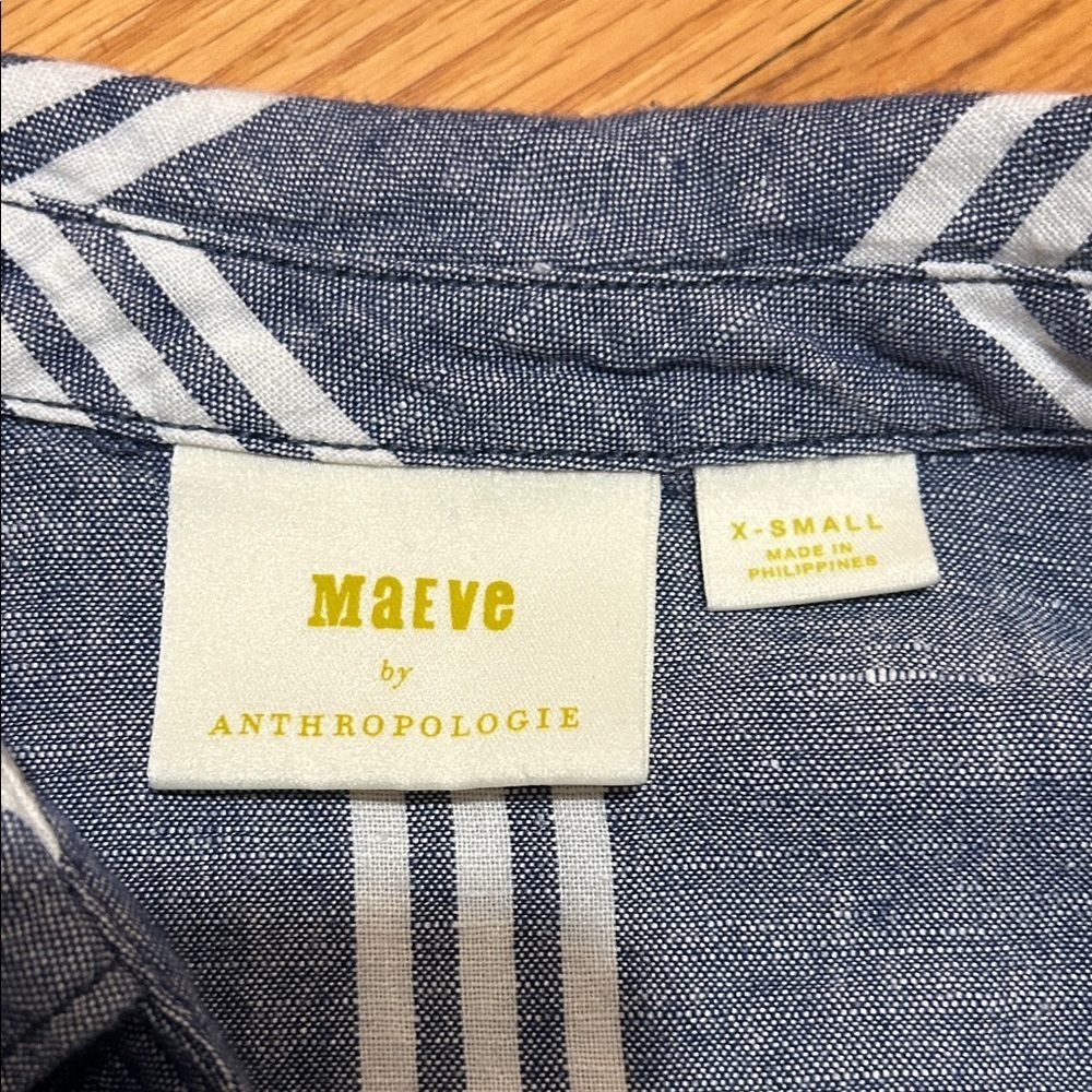 Anthropologie Blue and White Striped Top - Picture 2 of 4
